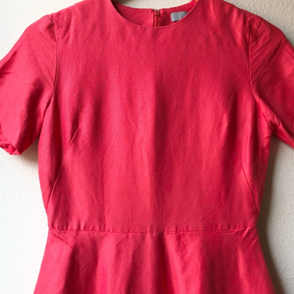 COS Women's Red Dress With Cocoon skirt CORAL - 4 - Picture 7 of 15